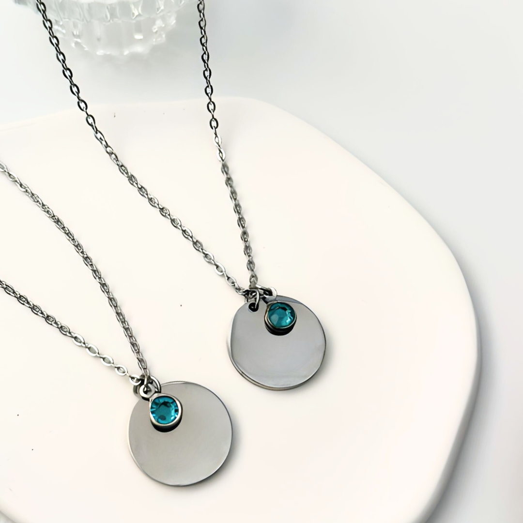 Collar Placa Redonda 2x1
