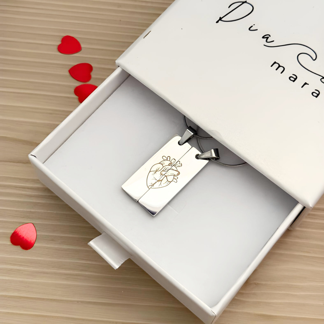 Collar Placa Fina 2x1 San Valentín